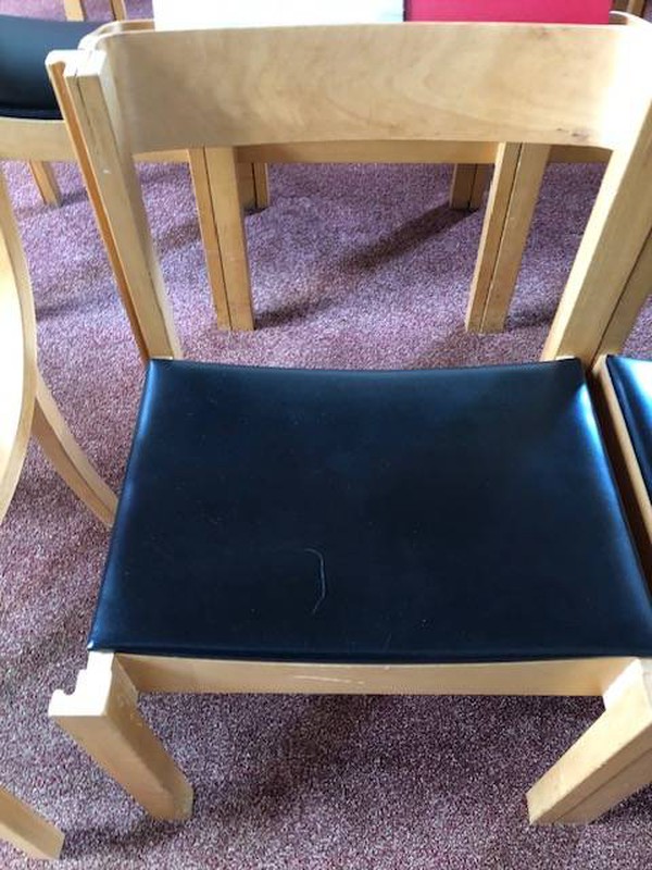 Wooden church chairs
