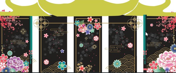 Oriental backdrop / banners