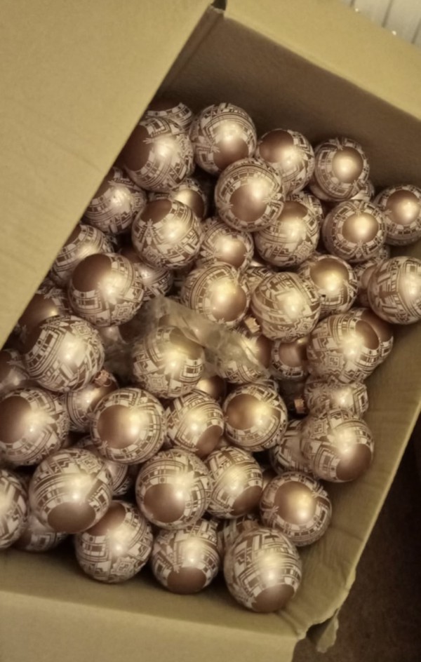 Ted Baker Pink and white baubles