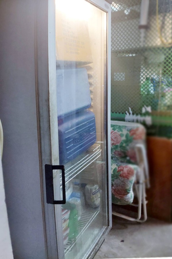 Tall single door bottle / sandwich fridge