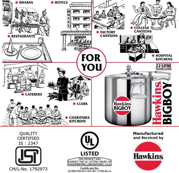 Pressure cooker for caterers