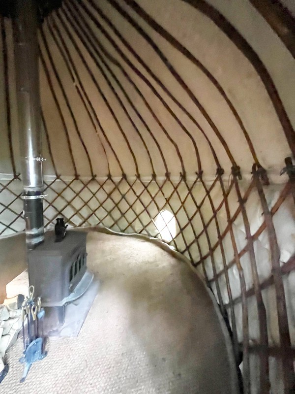 Traditional yurt with two covers