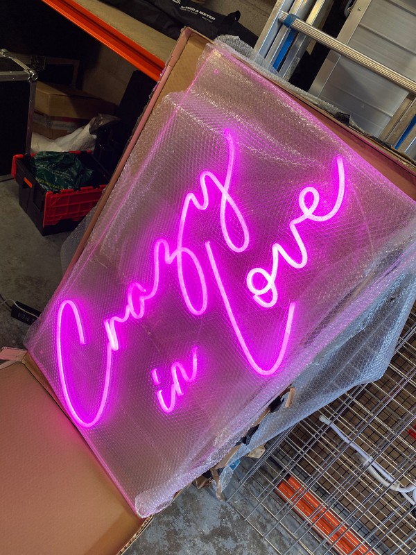 Crazy In Love Neon sign for a wedding