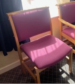 28x Pink Upholstered Wooden Chairs