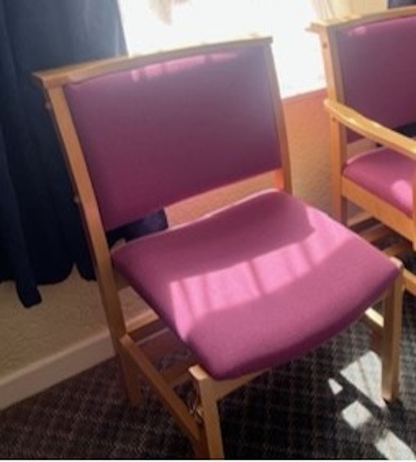 28x Pink Upholstered Wooden Chairs