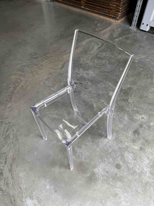 Contemporary square back clear chairs Contemporary square back clear chairs