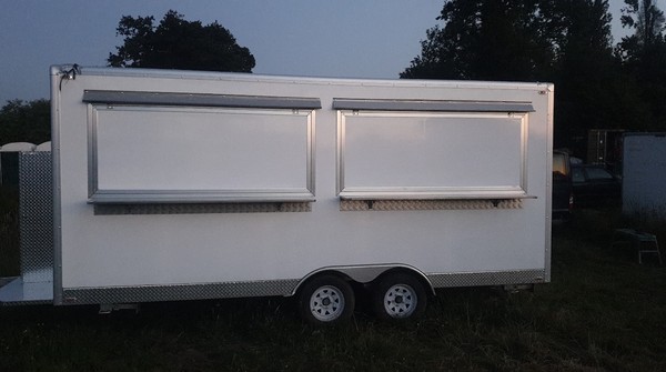 White Catering Trailer