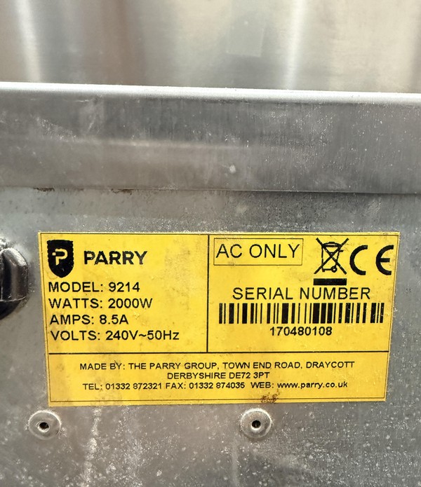 Secondhand Parry Plate Warmer