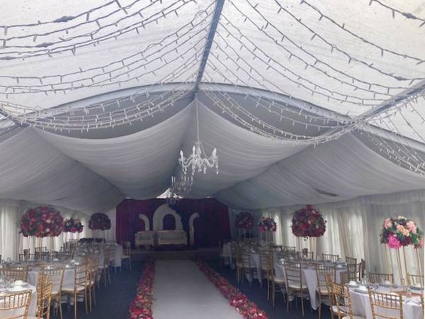 Curved roof 9m x 21m framed marquee for sale