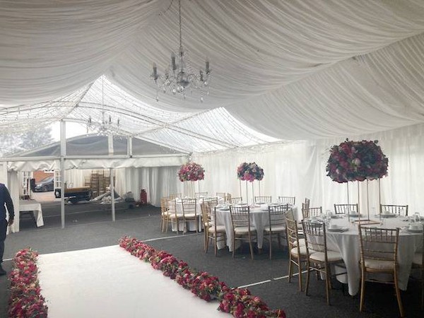 Second hand wedding marquee