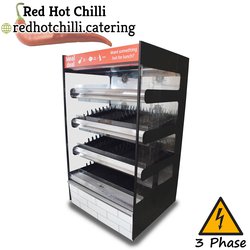 Multi deck heated grab and go display