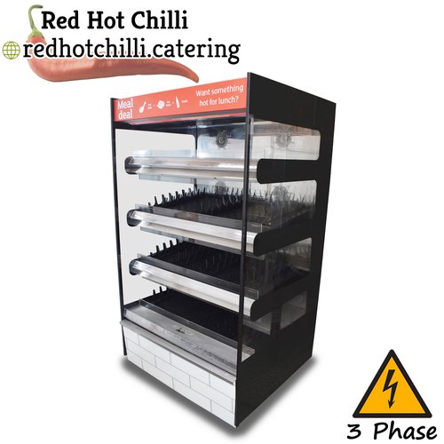 Multi deck heated grab and go display Multi deck heated grab and go display