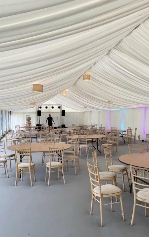 6x 9m Pleated Marquee Linings