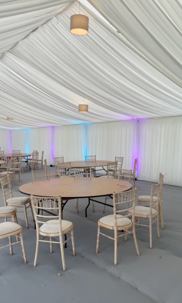 Marquee Pleated Linings For Sale
