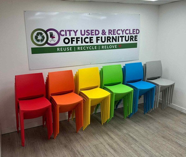 Colourful Stacking Chairs For Sale