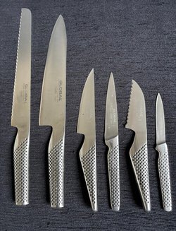 6 Knife Global Steel Set For Sale