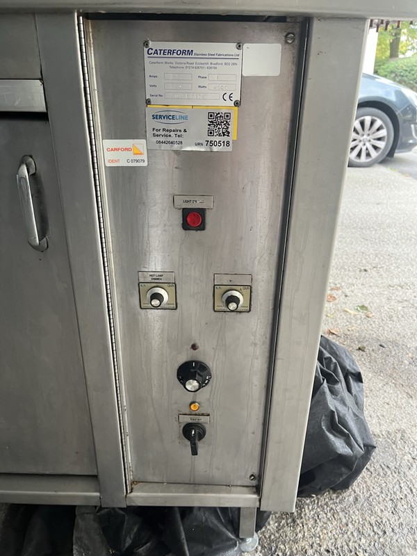 Secondhand Double Tier Heated Gantry with Hot Cupboard For Sale