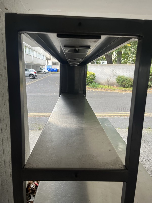 Secondhand Double Tier Heated Gantry with Hot Cupboard For Sale