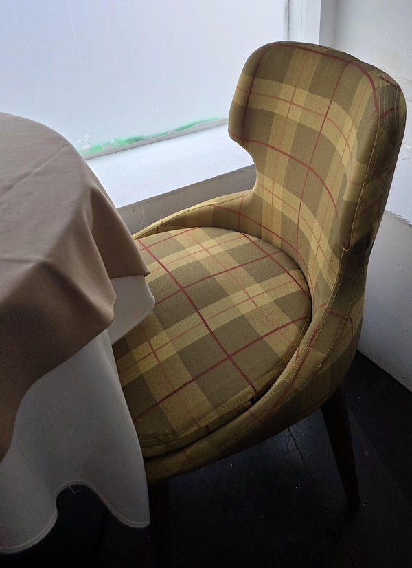 Yellow Tartan Dining Chairs