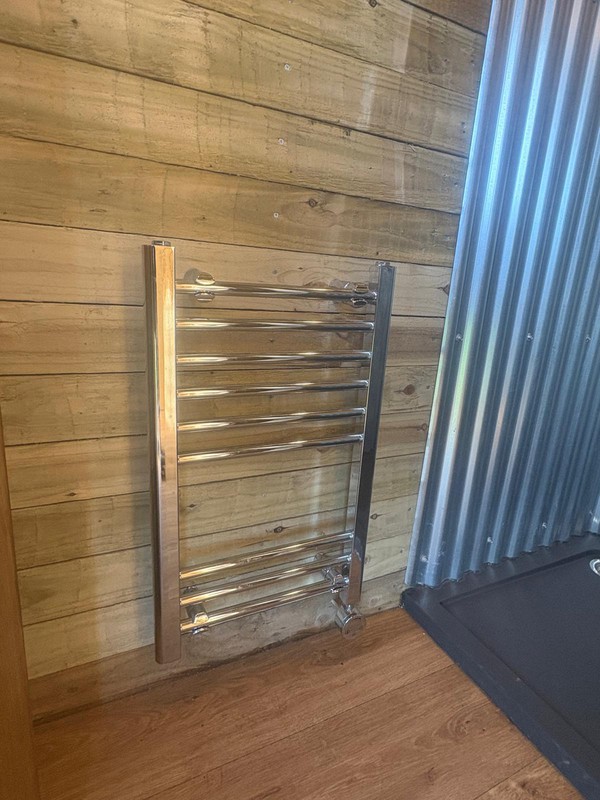 Shepherds hut trailer rustic cladding