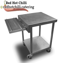 0.6m Stainless Steel Table with rail