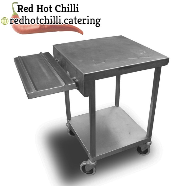 0.6m Stainless Steel Table with rail