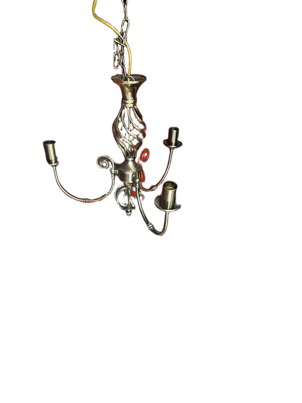 Three arm chandelier for tent or marquees