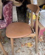 Retro Curved Back Wooden Chairs