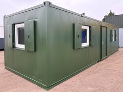 Cabin with anti vandal windows