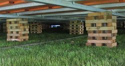 Marquee floor levelling blocks