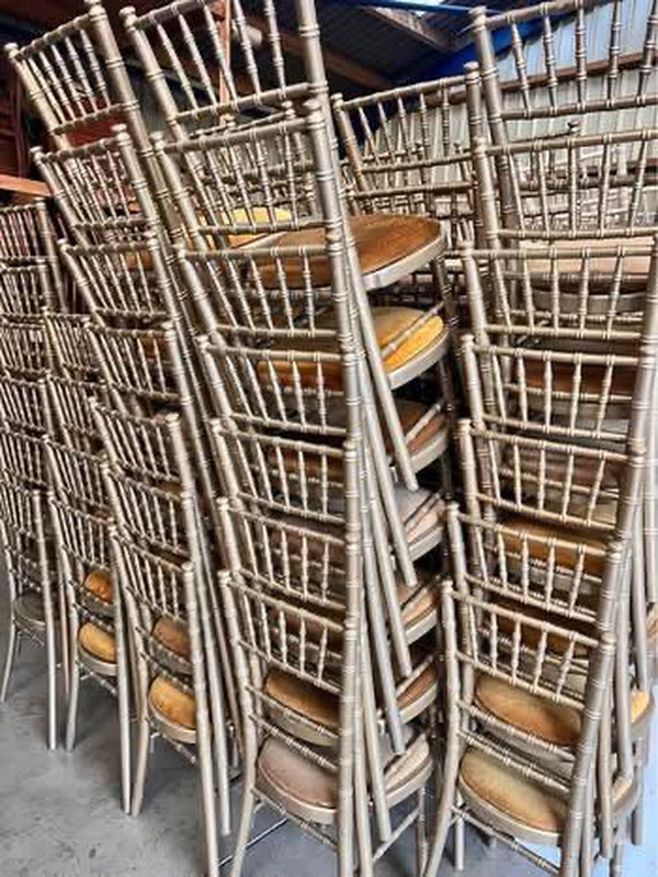 Used Gold Chivari wedding Chairs