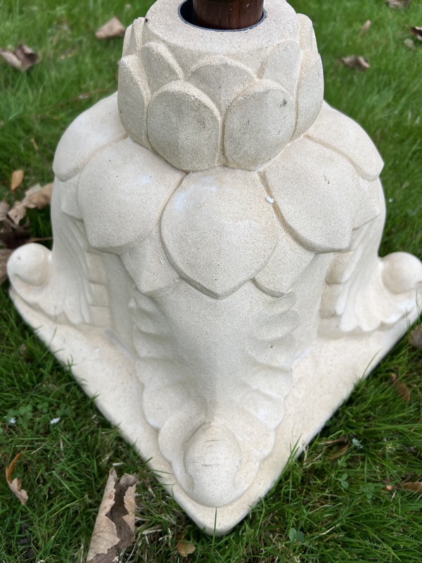 Carved heavy base