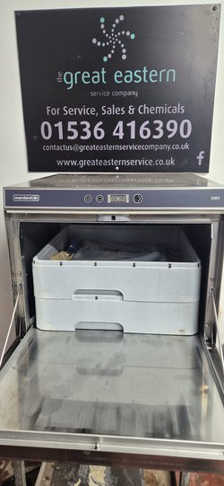 Front loading under counter dish washer