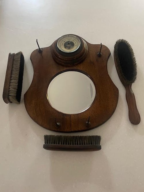 Thirties Barometer and Shoe Cleaning Set