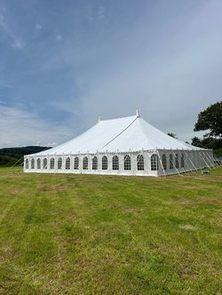 50Ft x 60Ft Traditional pole marquee with lining
