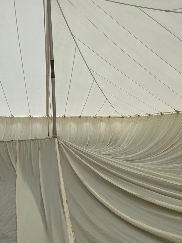 Marquee as the lining is going up