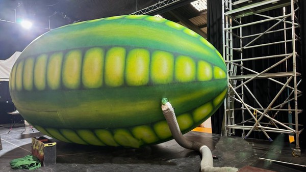Inflatable pea prop
