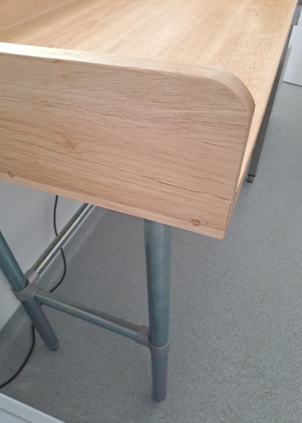 Secondhand Bakery Work Table with Wooden Top For Sale Secondhand Bakery Work Table with Wooden Top For Sale