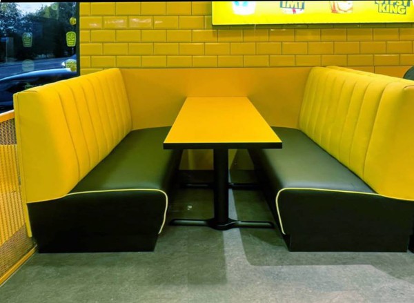 Cafe fixed bench seating Cafe fixed bench seating