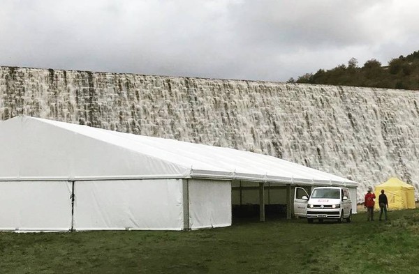 15m framed marquee (5m bays) 15m framed marquee (5m bays)