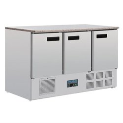 Polar 3 Door Bench Fridge