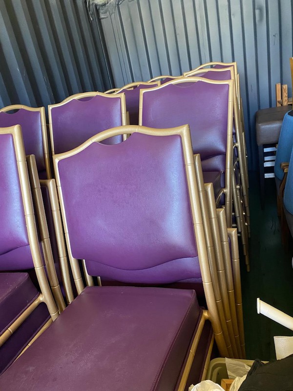 Purple and Gold Chairs