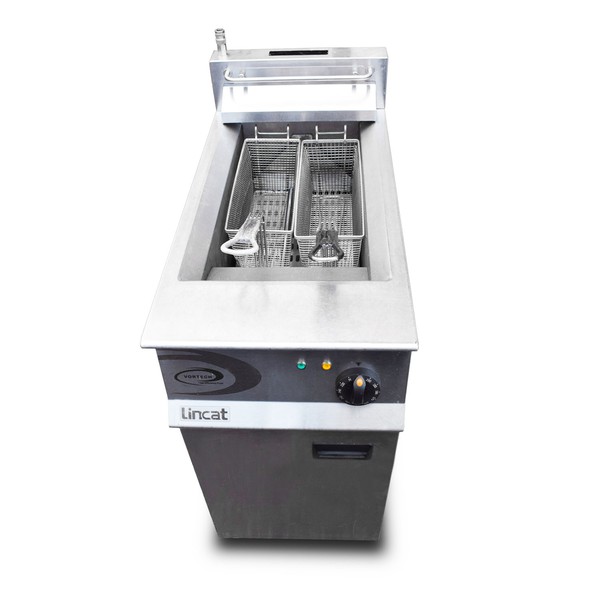 Twin basket single tank gas fryer for sale