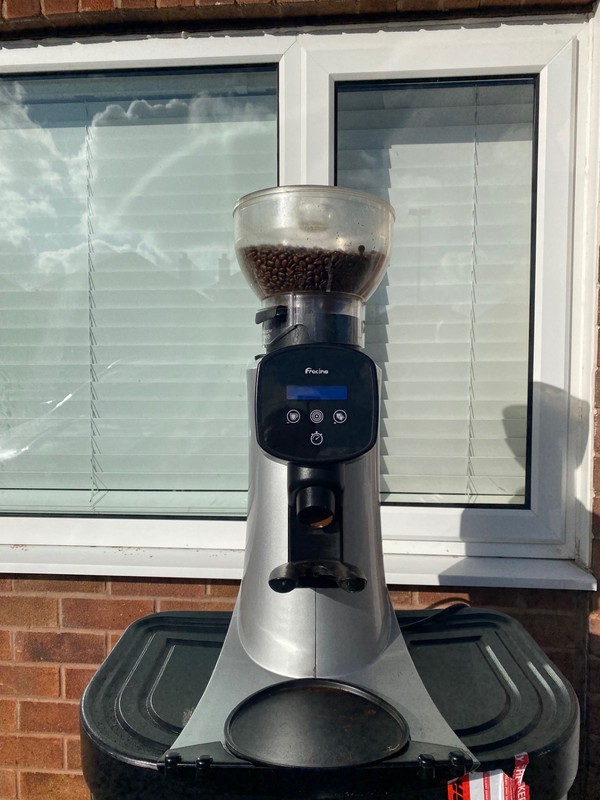 Secondhand Fracino Romano 2 Group Coffee Machine Electric Grinder For Sale