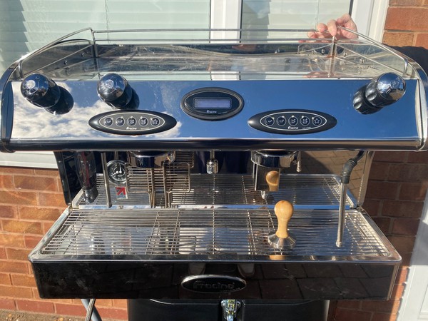 Secondhand Fracino Romano 2 Group Coffee Machine Electric Grinder For Sale