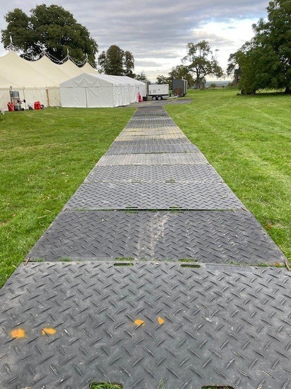Event ground protection mats / road way. Event ground protection mats / road way.