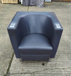 Real Leather Tub Chairs For Sale