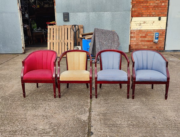 Wooden Frame Tub Chairs For Sale