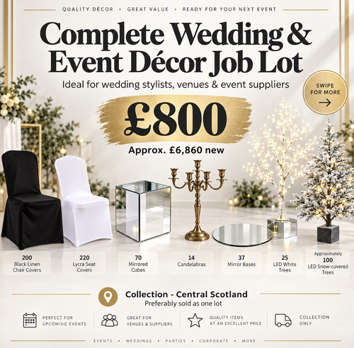 Complete Wedding & Event Décor Stock Job Lot