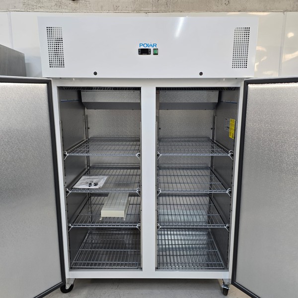 New B Grade Polar Upright Double Door Fridge 1200 Litre White CC663 For Sale